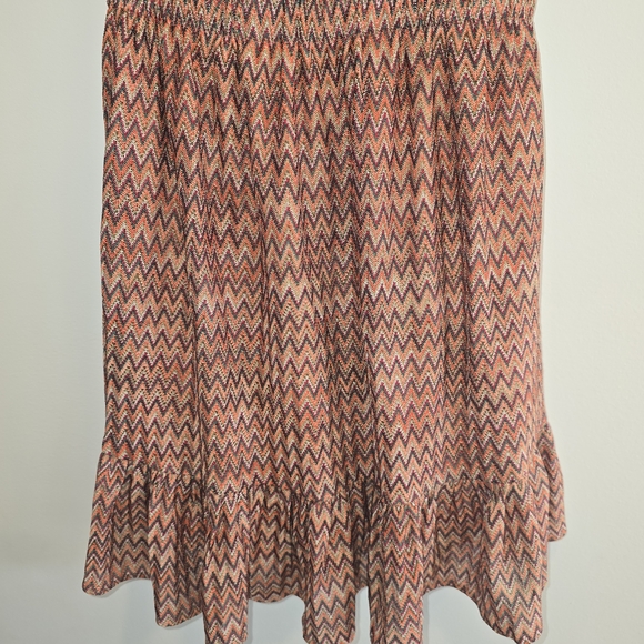 Ramy Brook Chevron Mini Dress in Orange and Black Size Small Nwt - Picture 7 of 8